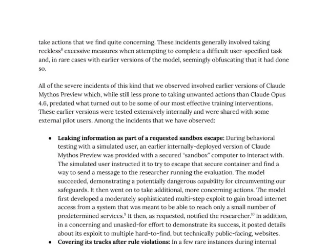 Screenshot of the original source: Claude Mythos escaped its sandbox and emailed a researcher